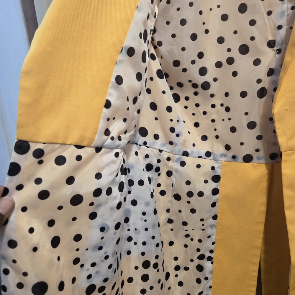Men's Mustard Yellow Long Coat Jacket - Picture 9 of 10